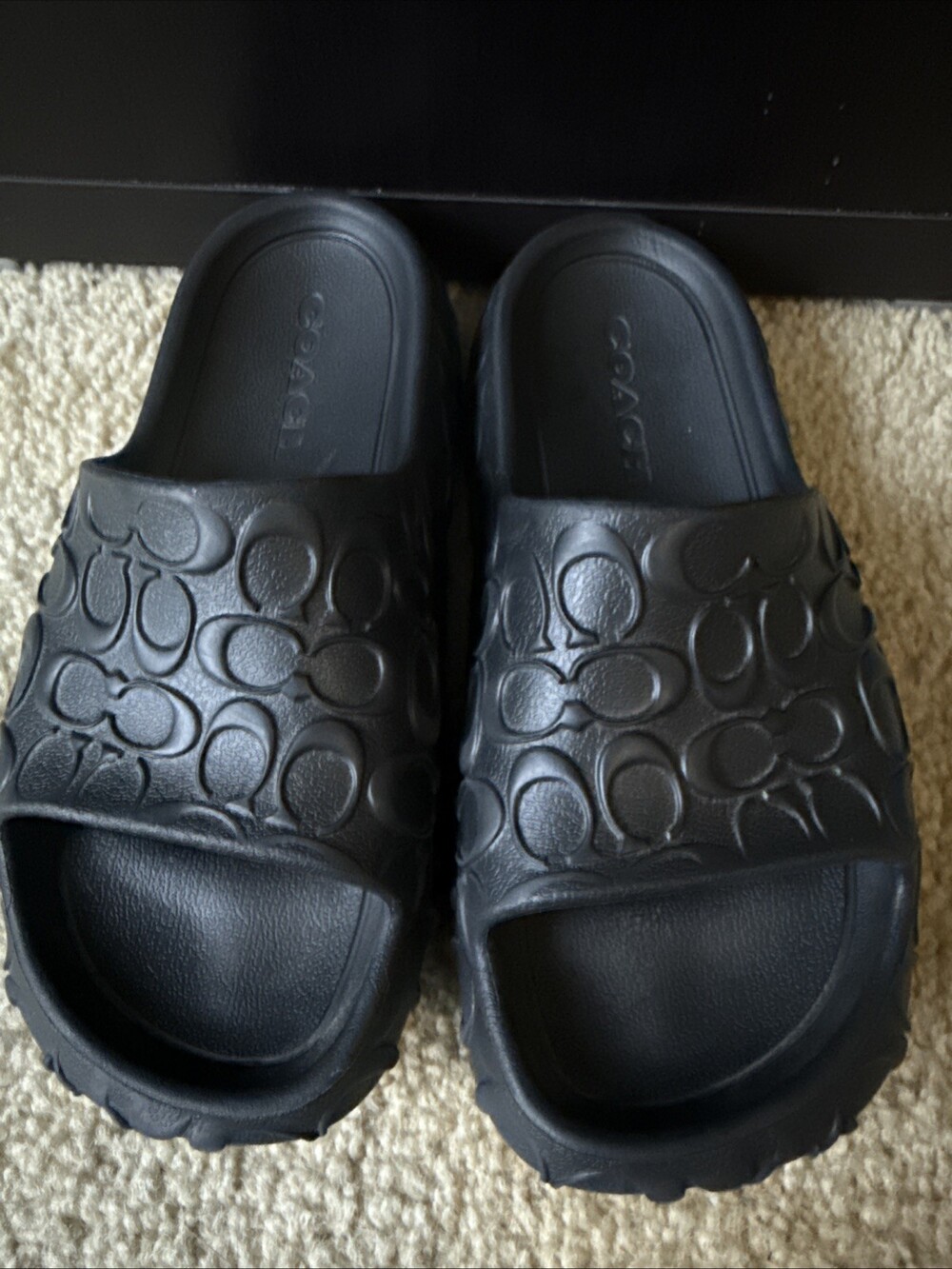 Coach Bay Slides Black Women Size 6